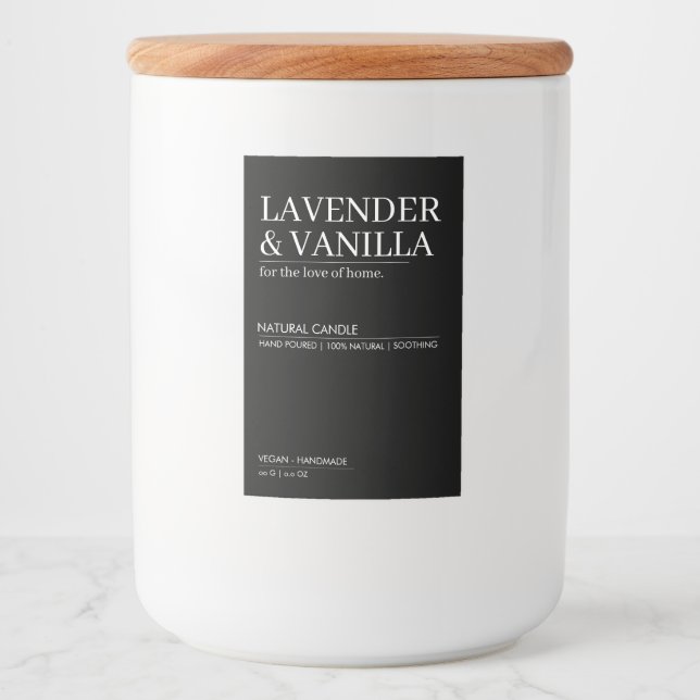 Candle Product Label Design (Front)