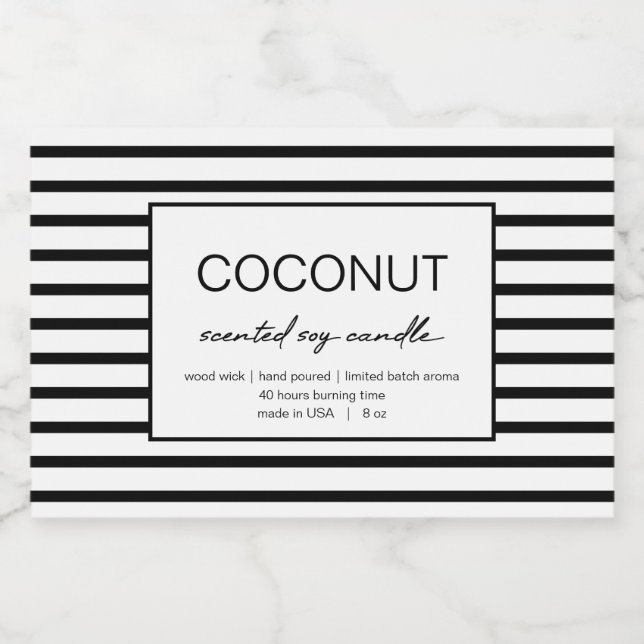 Candle Product Label Line Design (Single Label)