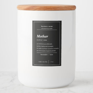 Candle Product Mother Personalized Label 