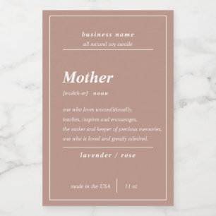 Candle Product Mother Personalized Label 
