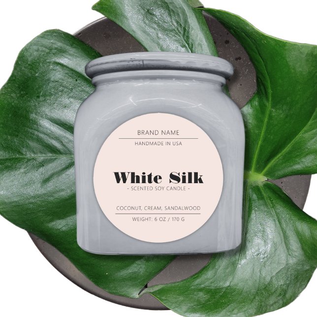 Candle product packaging blush pink label (Creator Uploaded)