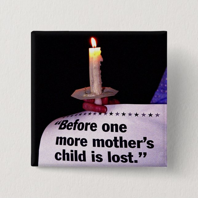 Candle Protest 2 Inch Square Button (Front)