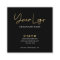 Candle Safety Guide Black & Gold Script Logo Card