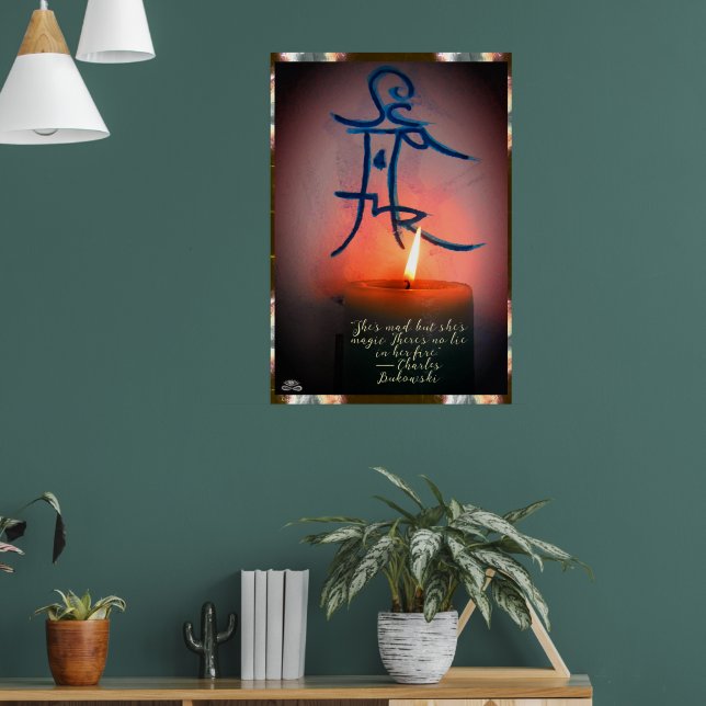 Candle & Sigil with a quote by Linandara Poster (Living Room 1)