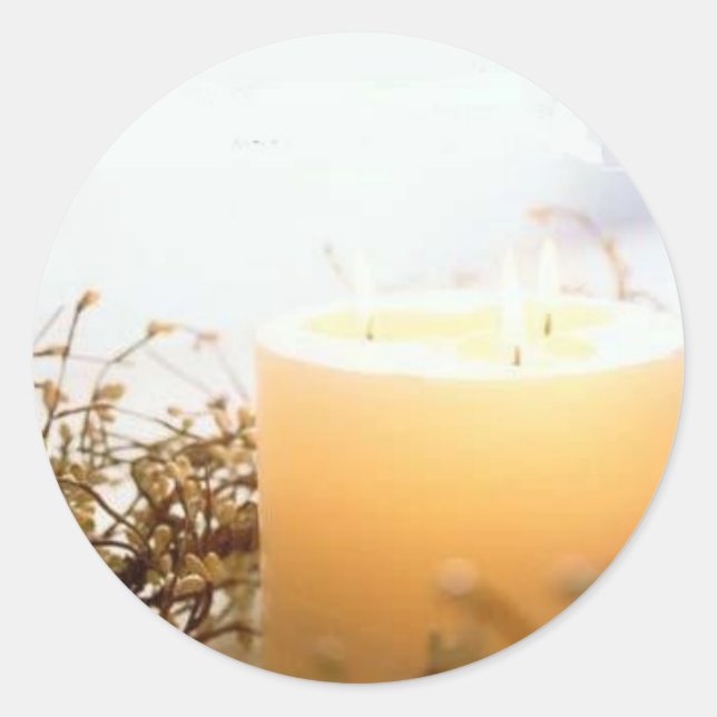 Candle Sticker's Classic Round Sticker (Front)