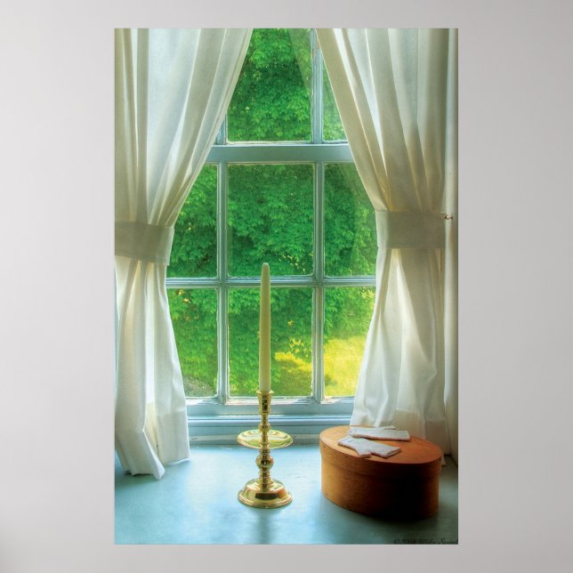 Candle - Still life in a window Poster (Front)