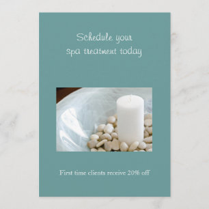 Candle w/ River Rocks invitations
