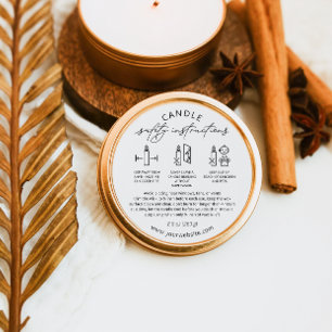 Candle Warning Label Candle Care Instructions