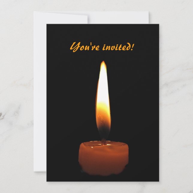 Candle Wedding Anniversary Invitation (Front)