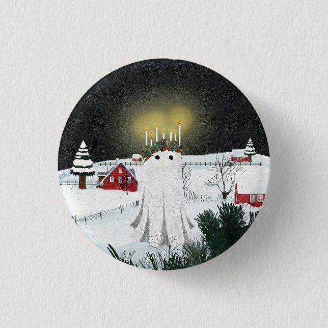Candlelight 1 Inch Round Button (Front)