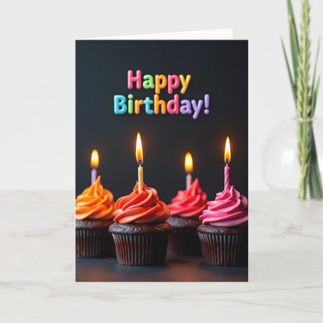 Candlelight Birthday Treat Card (Front)