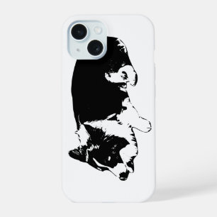 candlelight calm, corgi joy iPhone 15 case