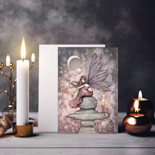 Candlelight Fairy Greeting Card by Molly Harrison