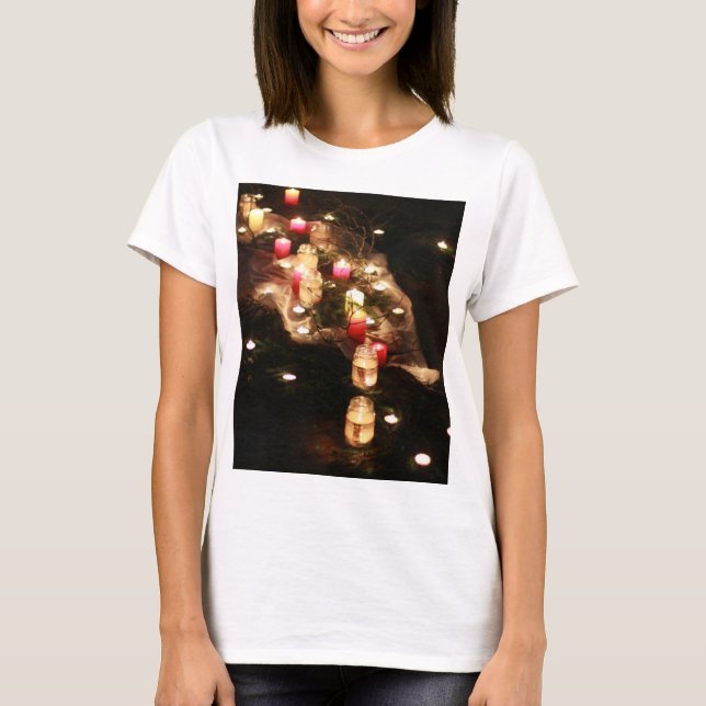 Candlelight Glow Women's T-Shirt – Customizable (Front)