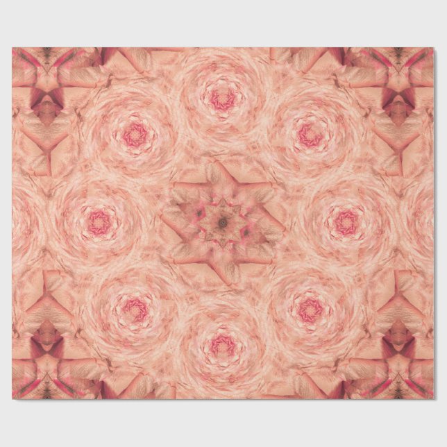 Candlelight Rose Brooch Wrapping Paper (Flat)