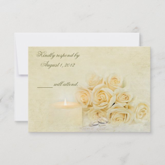 Candlelight RSVP Card (Front)