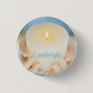 Candlelight Small 1 Inch Round Button