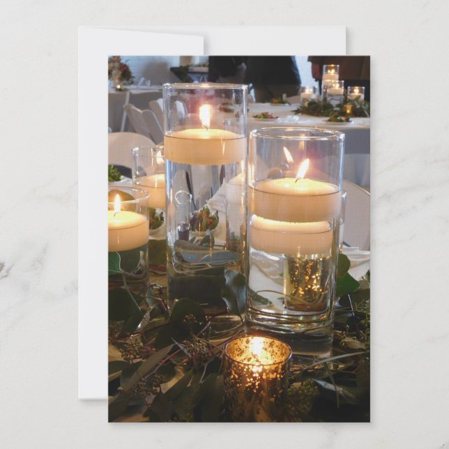 Candlelight wedding invitation (Front)