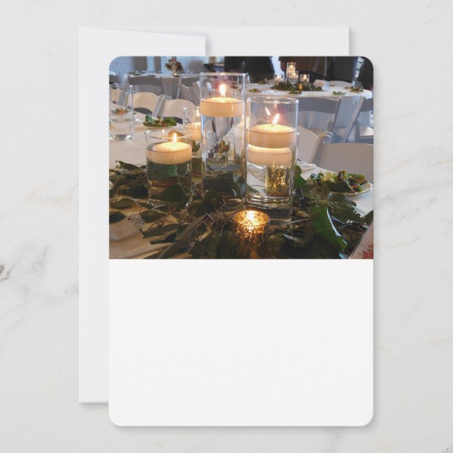 Candlelight wedding invitation (Front)