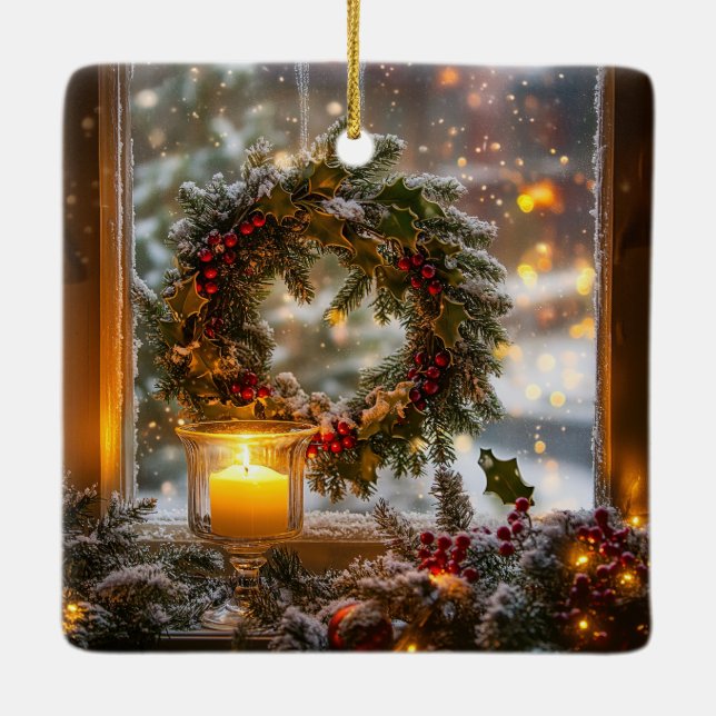 Candlelight Wreath Ornament (Back)
