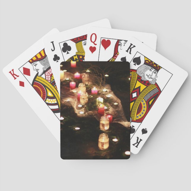 Candlelit Forest Playing Cards – Customizable (Back)
