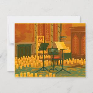 Candlelit Prelude – Music Room, Brighton Pavilion Postcard