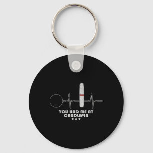 Candlepin Bowling Heartbeat Bowler Keychain
