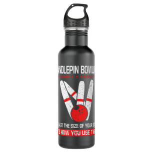 Candlepin Bowling Size of Balls Funny New England  710 Ml Water Bottle