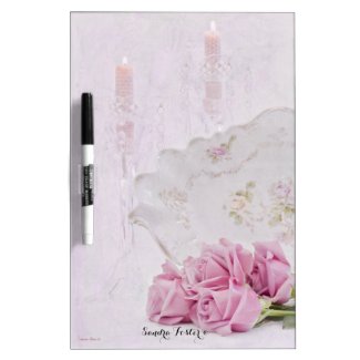 Candles and Roses Dry Erase Board