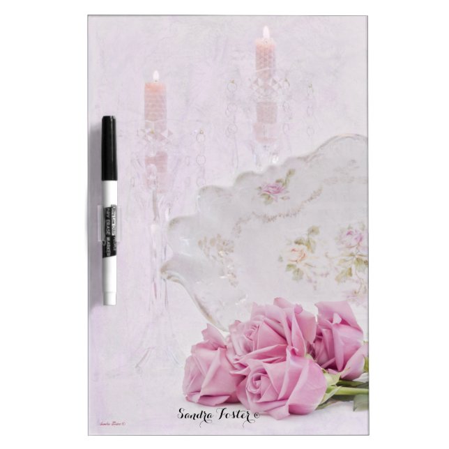 Candles and Roses Dry Erase Board (Front)