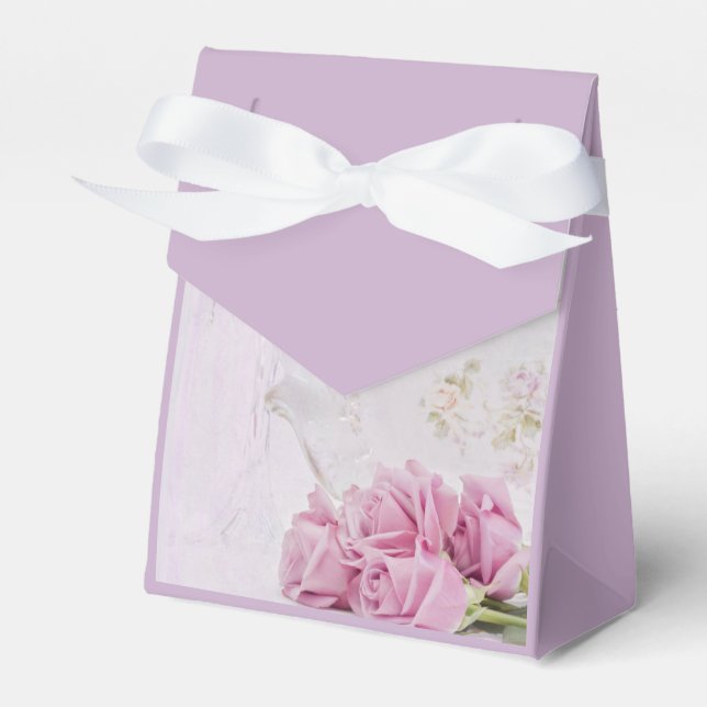 Candles And Roses Favor Box (Front Side)