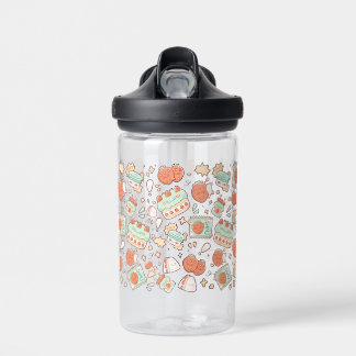 Candles cake water bottle