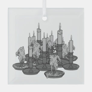 Candles Glass Ornament