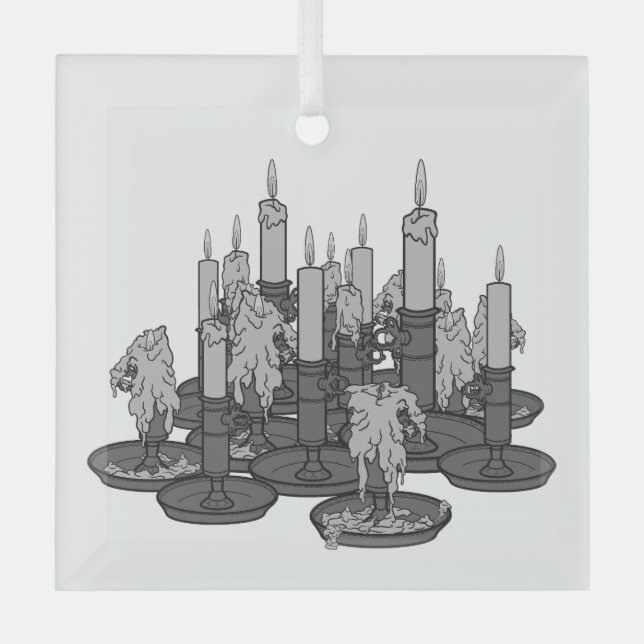 Candles Glass Ornament (Front)