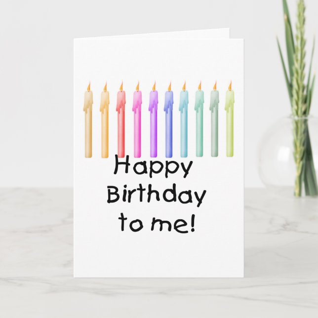 Candles Happy Birthday Card (Front)