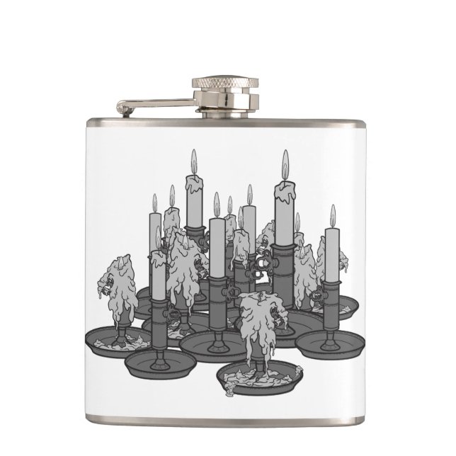 Candles Hip Flask (Front)