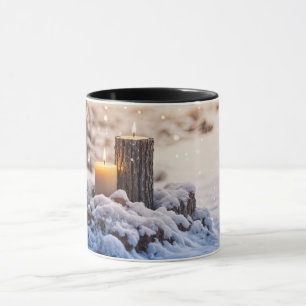 Candles in the Snow Mystical Holiday Coffee Mug