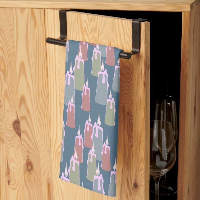 Candles  kitchen towel (Thirds Fold)