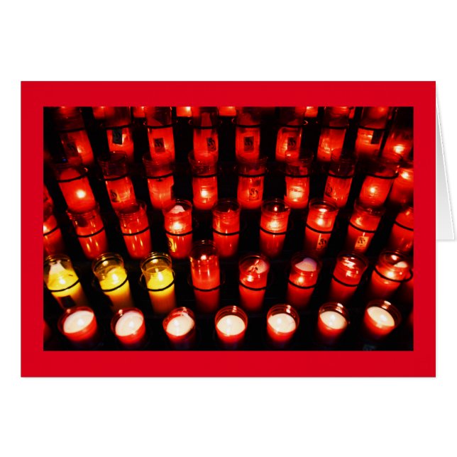 Candles light up the world art card (Front Horizontal)