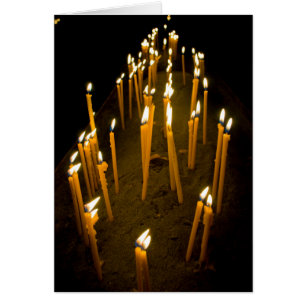 Candles lit in a church, Armenia