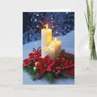 Candles of Christmas Peace Holiday Card
