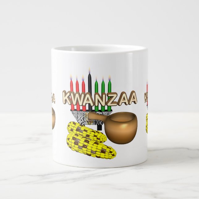 Candles of Kwanzaa - Large Coffee Mug (Front)