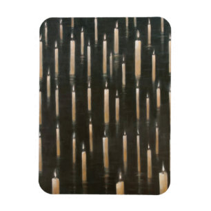 Candles on the Lake Udaipur India 2012 Magnet