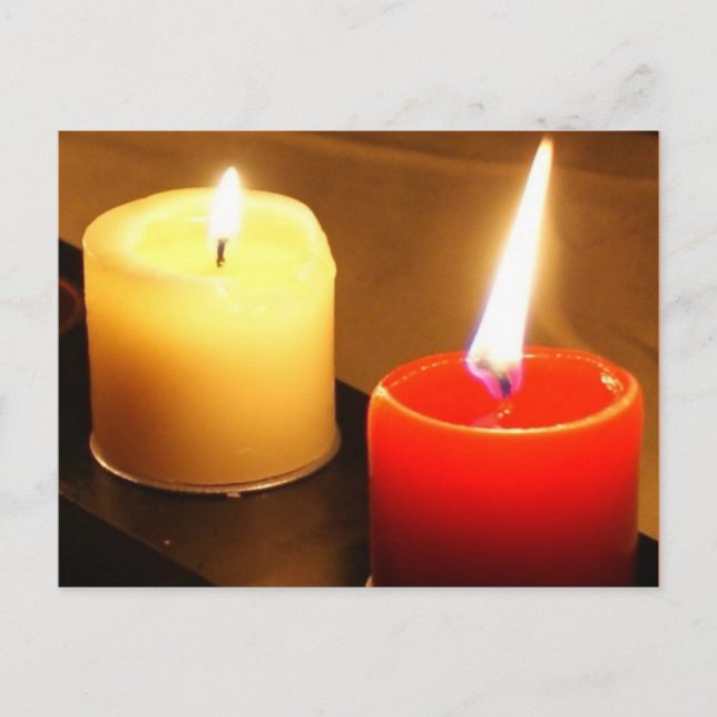 Candles Photo Postcard - Flames (Front)