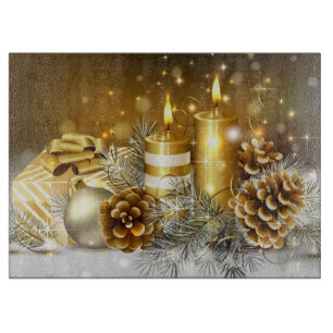 Candles, Pine cones, ornaments and gifts Cutting Board