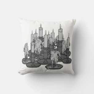 Candles Throw Pillow