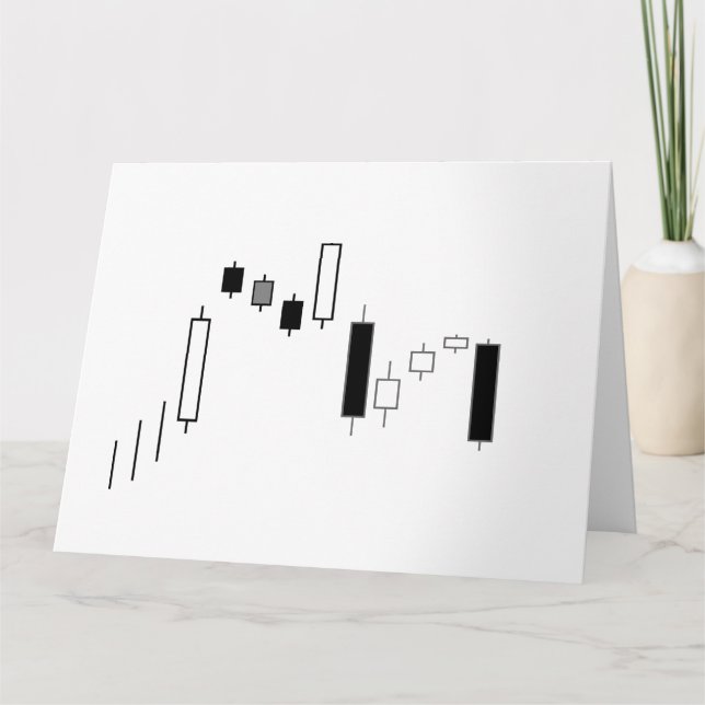 Candlestick chart finance trading card (Front)