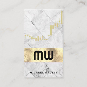 Candlestick Chart Tile Pattern Business Card