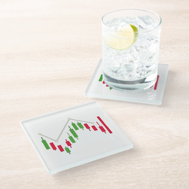 Candlestick Chart Trading Coaster (Angled)