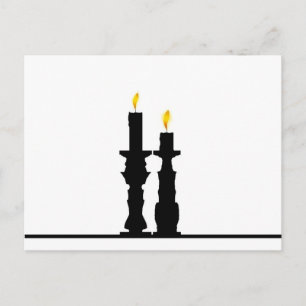 Candlestick illusion postcard